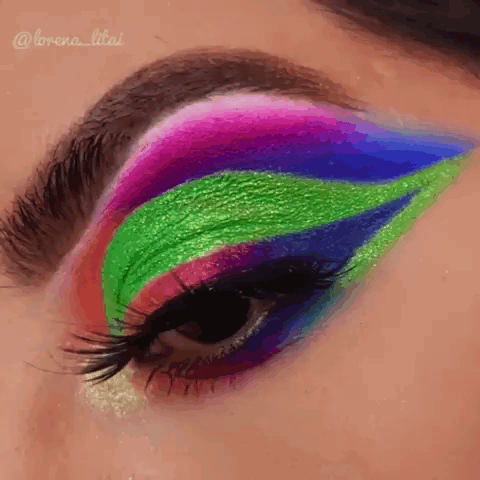 Colorful makeup gif
